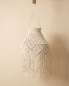 Macrame Lampshade | Hanging Cream Cotton Pendant Shade