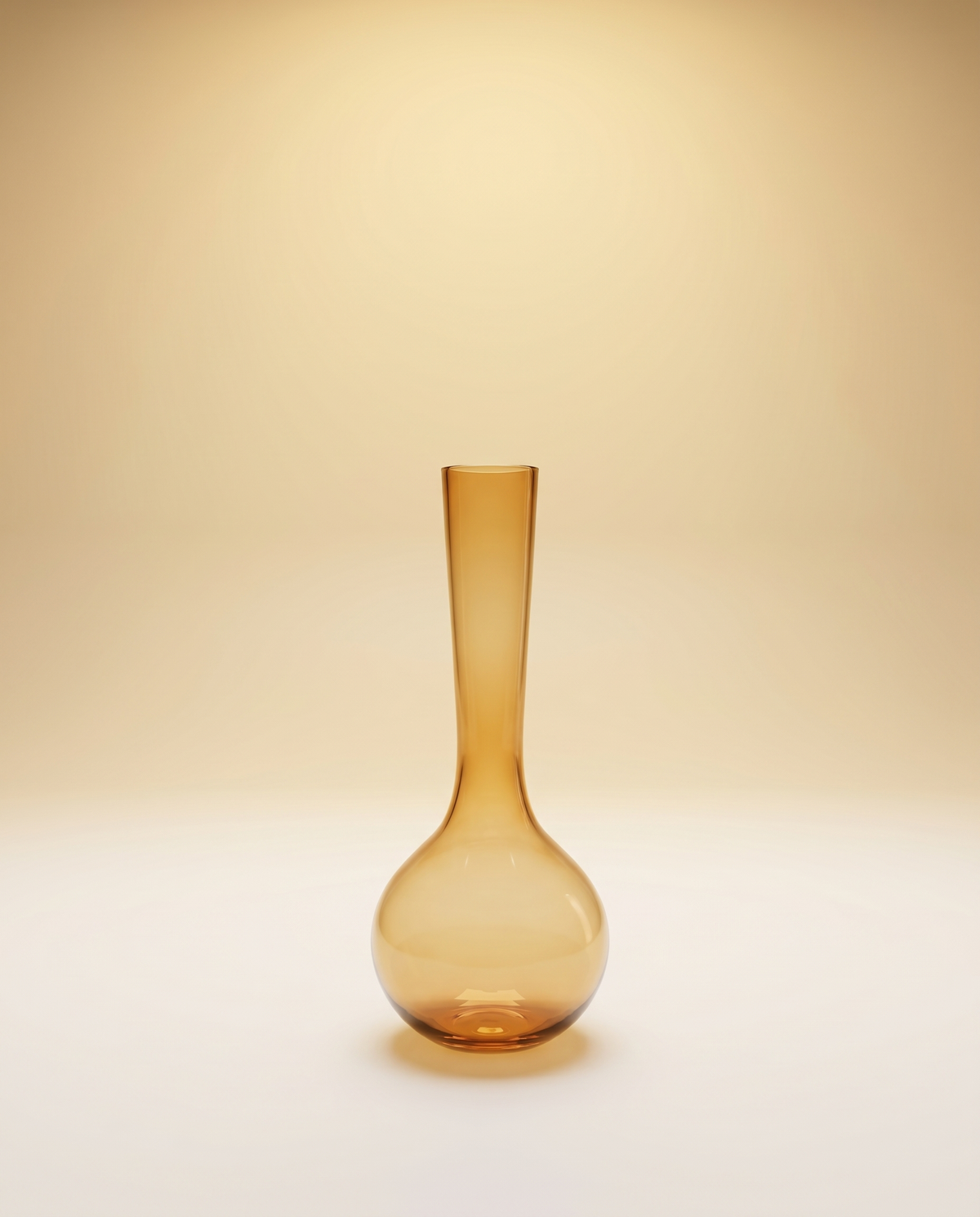 Amber Glass Vase | Mouth-Blown Mombassa H48
