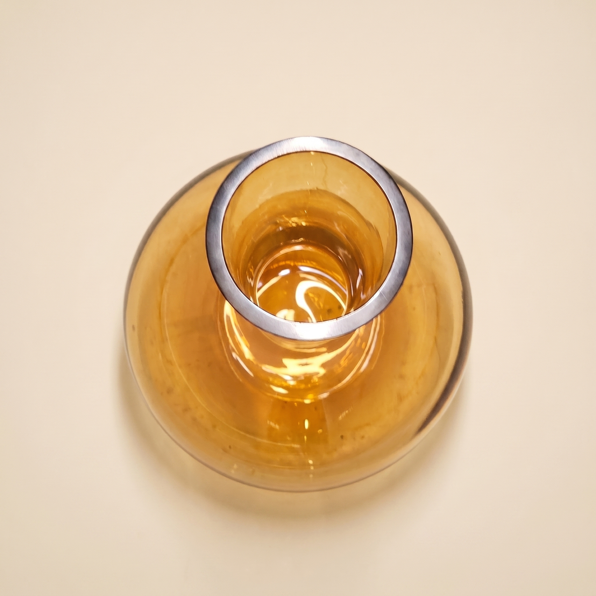 Amber Glass Vase | Mouth-Blown Mombassa H48