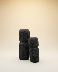 Decorative Sculpture in Black Ceramic | Sumba Statue
