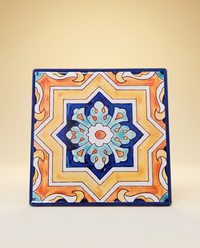 Square Mosaic Coaster, 10 cm | Decorative Table Accent