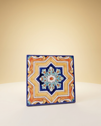 Square Mosaic Coaster, 10 cm | Decorative Table Accent