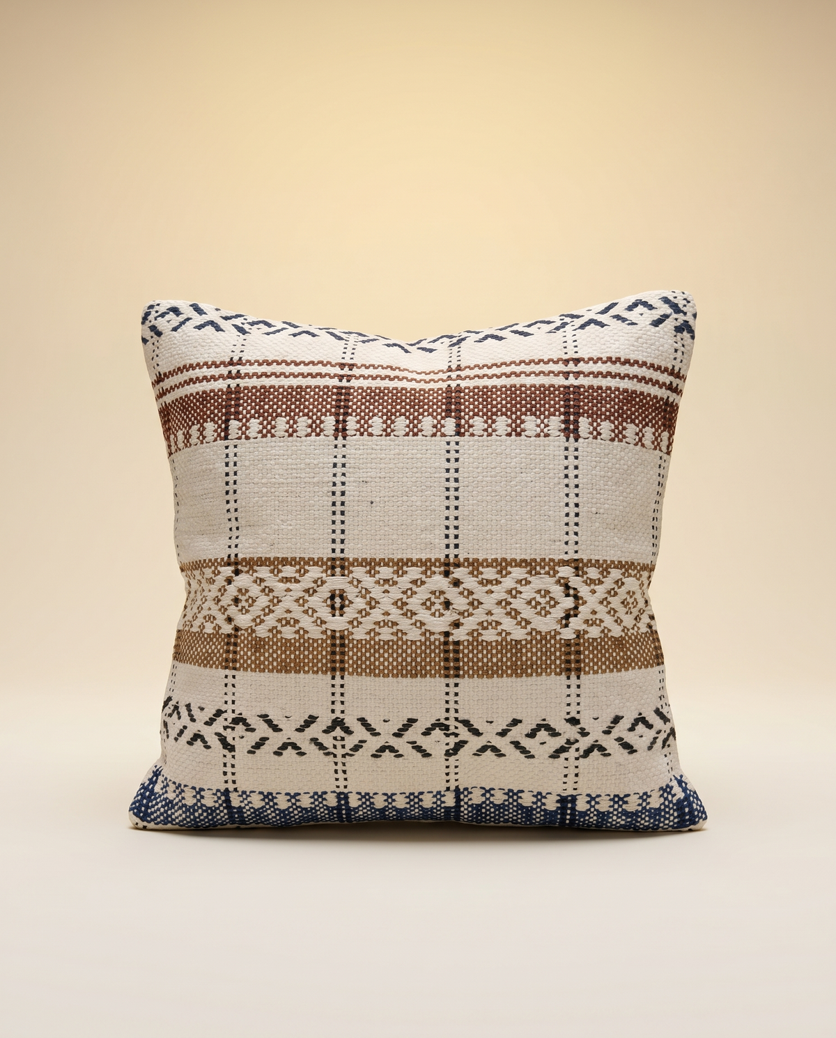 Boho Cushion | Handwoven Striped Tassel Scatter Cushion