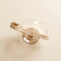 Decorative Glass Globe | Glass Orb on Turning Wood Stand