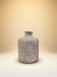 Stoneware Vase | Rustic Textured Bottle Vase