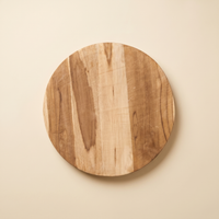 Holztablett Auf Füßen | Rundes Teak-Tablett zum Stylen, 40 cm