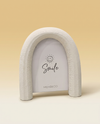 Arched Photo Frame, Cream Stone-Look Standing Frame