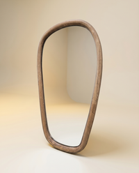 Organic Wood Mirror | Pebble-Shaped Wall Mirror