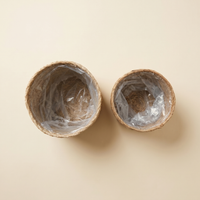 Woven Plant Basket, Set of 2 Natural Cachepots