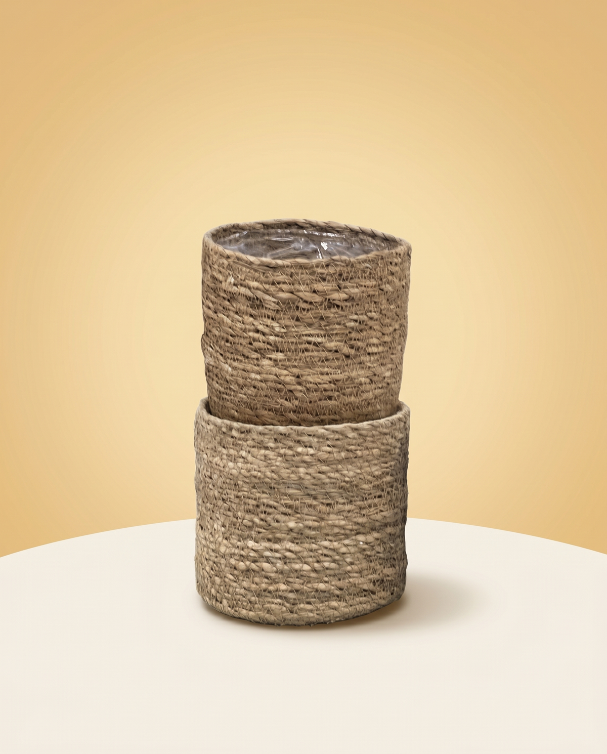 Woven Plant Basket, Set of 2 Natural Cachepots