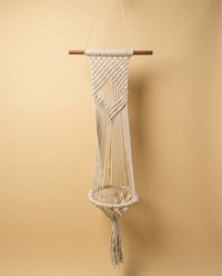 Hanging Planter in Natural Cotton Macrame - Stitt