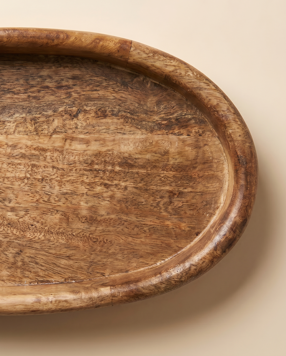 Holztablett Oval | Mangoholz Aufbewahrungsschale