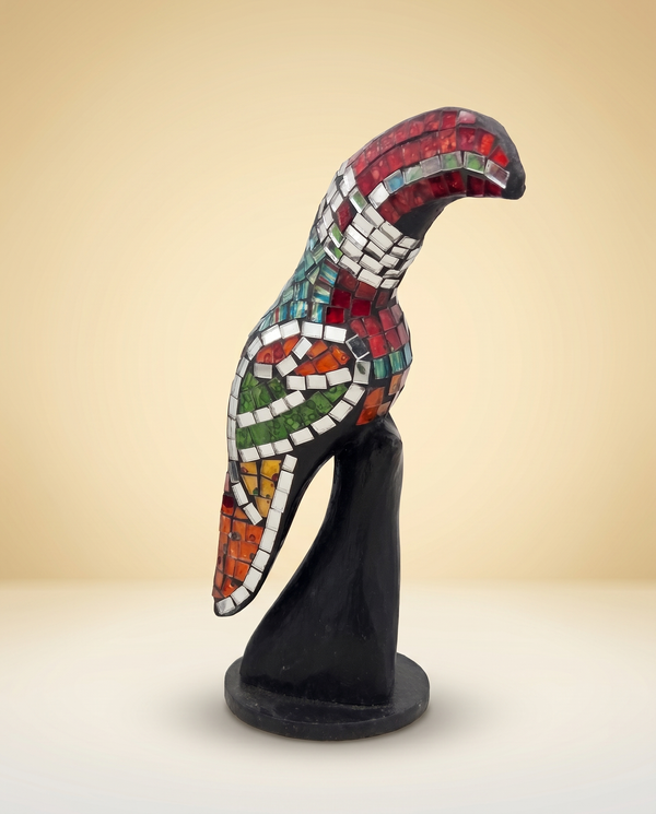 Mosaic Animal Figurine | Hand-Painted Trencadís Parrot or Toucan