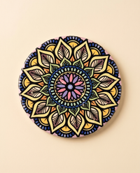 Square Mosaic Coaster, 10 cm | Decorative Table Accent