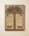 Framed Canvas Wall Art, Palm & Leopards 70x90 cm