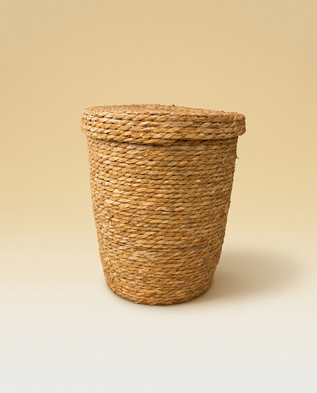 Cesta de Junco Trenzado, Mediana | Cesta de Almacenaje de Mimbre Natural
